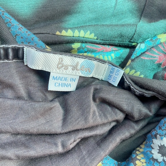 BODEN Gray Printed Seville Midi Dress Size 12 - Picture 5 of 5